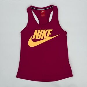 ⭐️Raspberry Orange Classic Nike Scoop Neck Racerback Tank Top Cotton Workout Gym